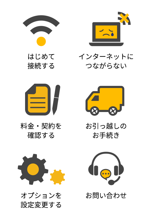お問い合わせフォーム インターネット光回線 ソフトバンク光