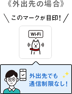 《外出先の場合》